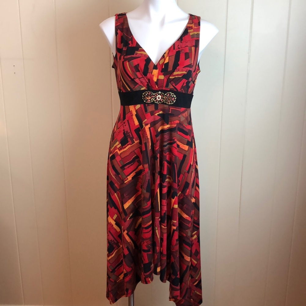 Dress Barn Sleeveless Handkerchief Hem Dress